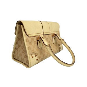 Gucci GG Canvas Handbag Beige Cream